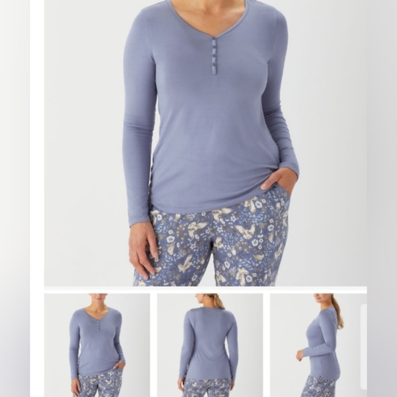 Duluth Trading Co Women's Dang Soft Long Sleeve Henley V-Neck Green XL - Picture 7 of 7